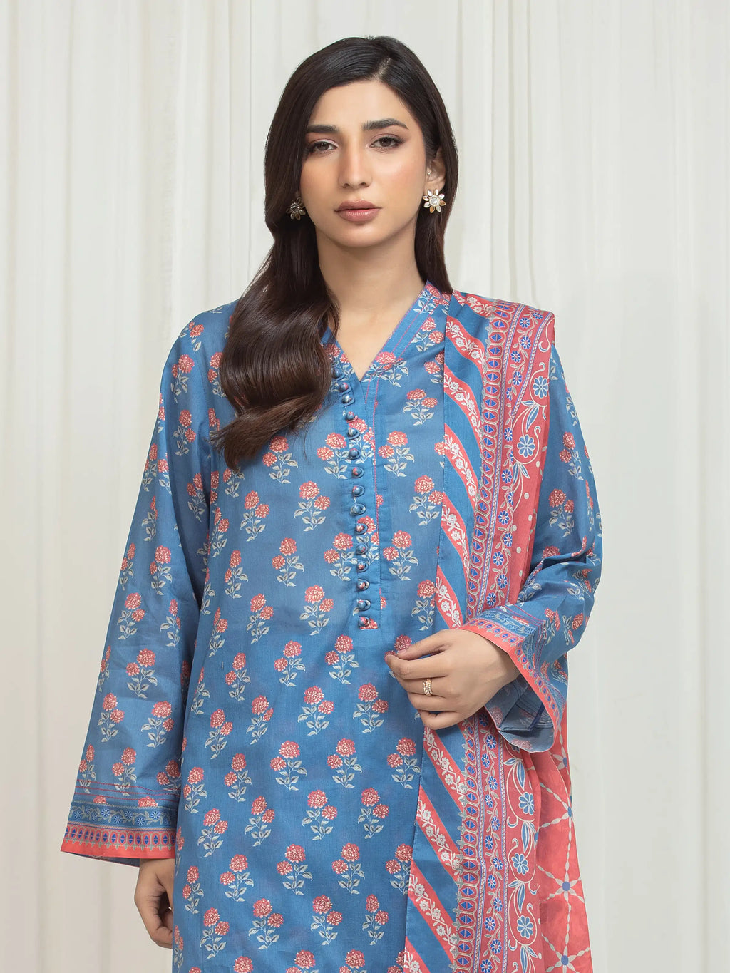 Printed Lawn Suit - EWU6A1-36756-3P