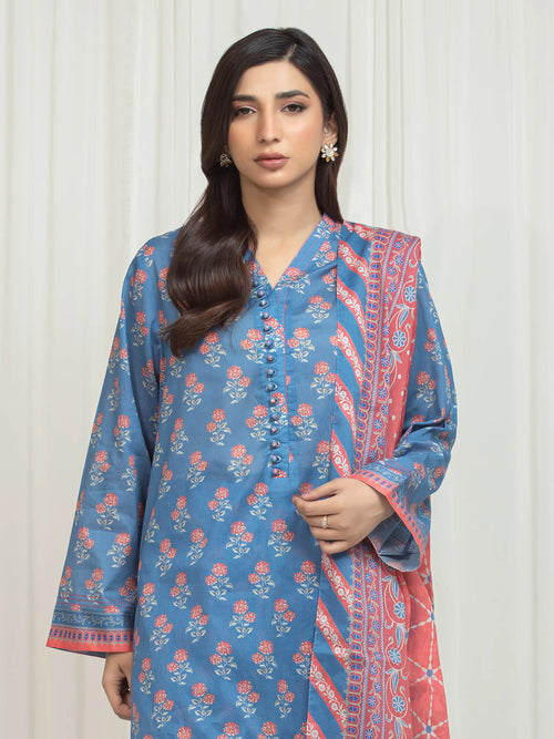 Printed Lawn Suit - EWU6A1-36756-3P