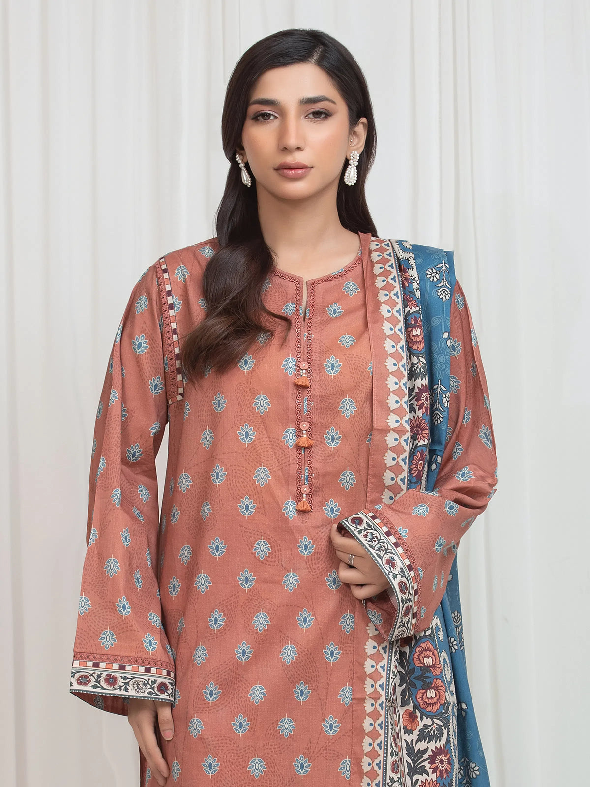 Printed Lawn Suit - EWU6A1-36766-3P