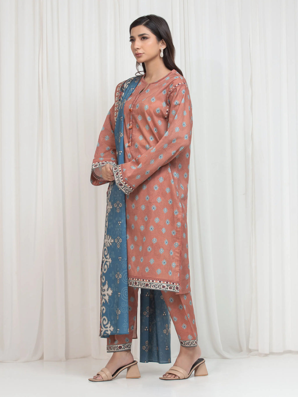 Printed Lawn Suit - EWU6A1-36766-3P