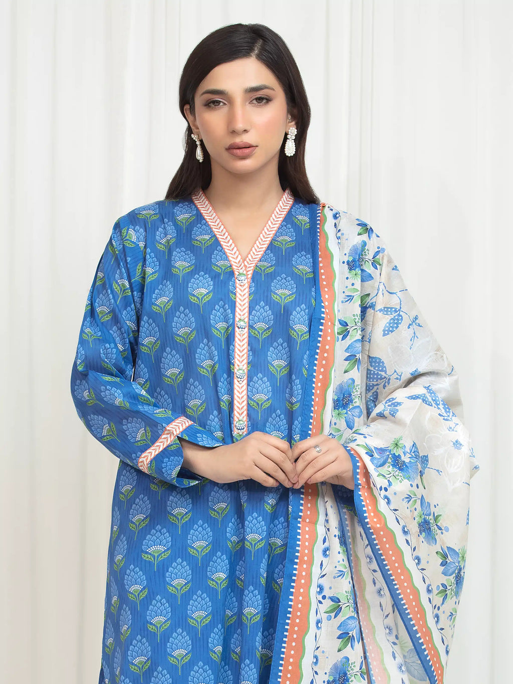 Printed Lawn Suit - EWU6A1-36760-3P