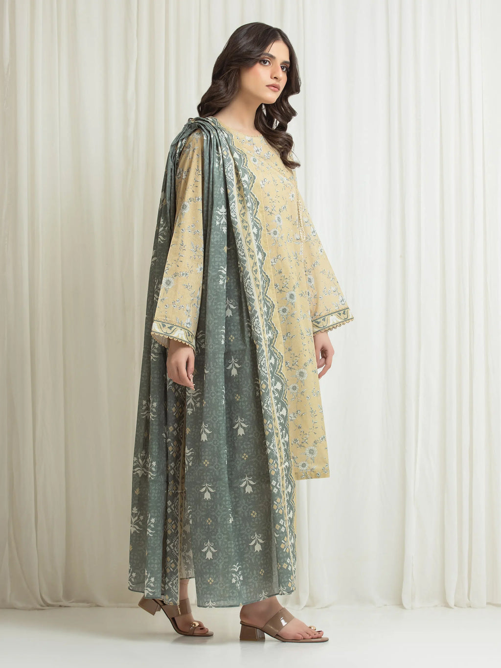 Printed Lawn Suit - EWU6A1-36758-3P