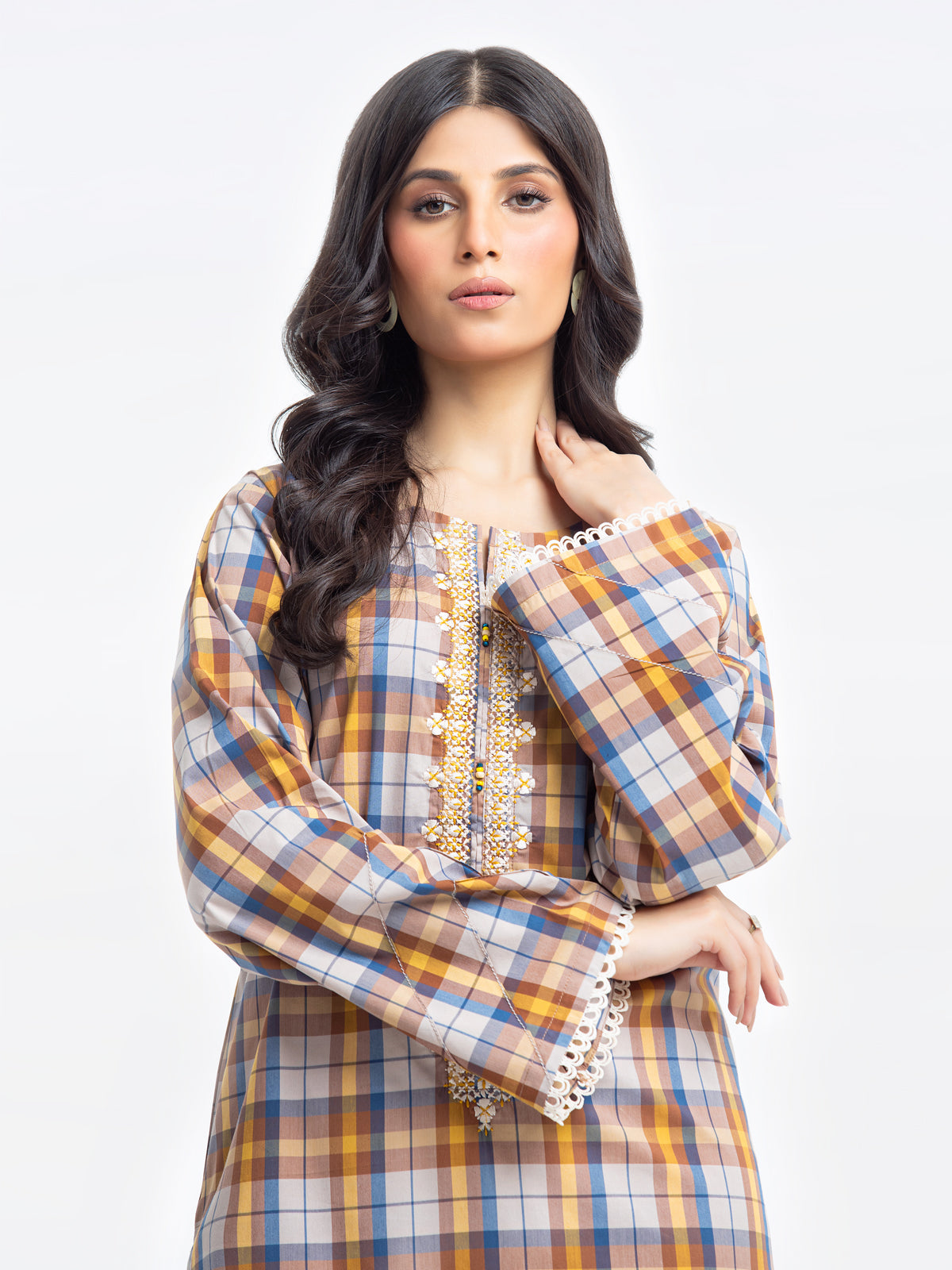 Pret 1Pc Embroidered Cotton Shirt - A-WPE1S23-436