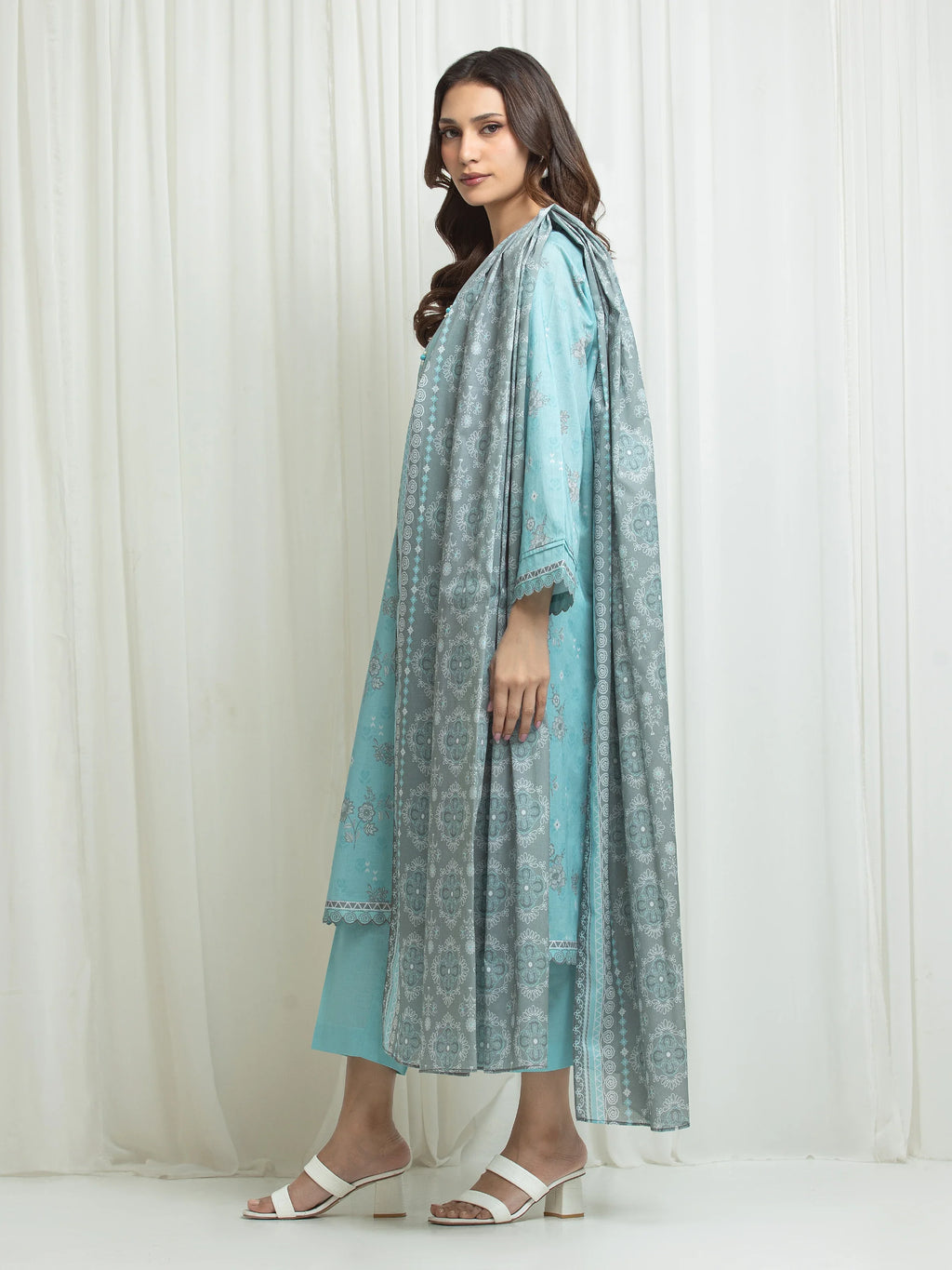 Printed Lawn Suit - EWU6A1-36676-3P