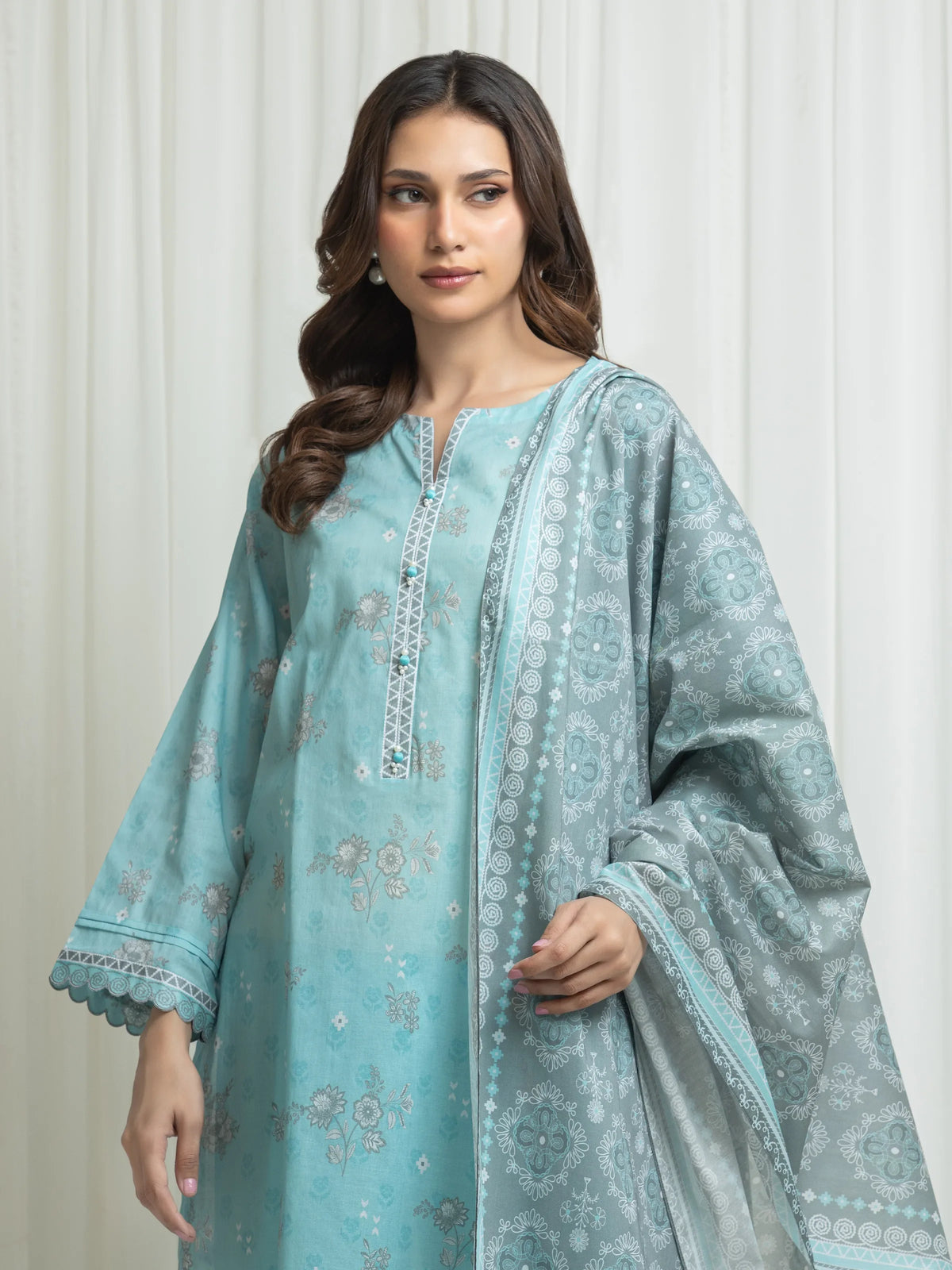 Printed Lawn Suit - EWU6A1-36676-3P