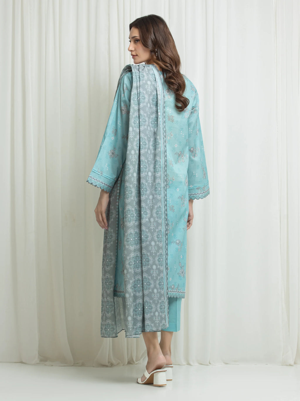 Printed Lawn Suit - EWU6A1-36676-3P