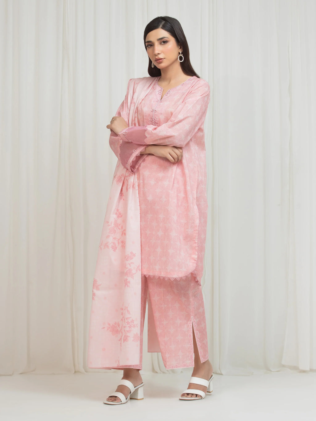 Printed Lawn Suit - EWU6A1-36759-3P
