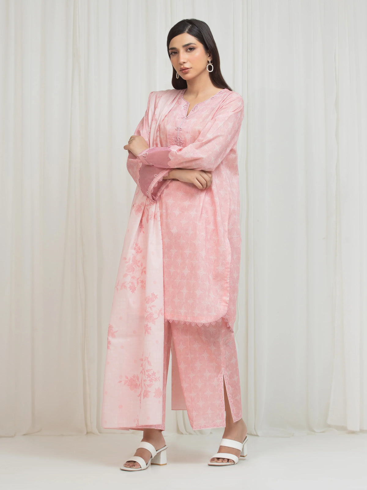 Printed Lawn Suit - EWU6A1-36759-3P