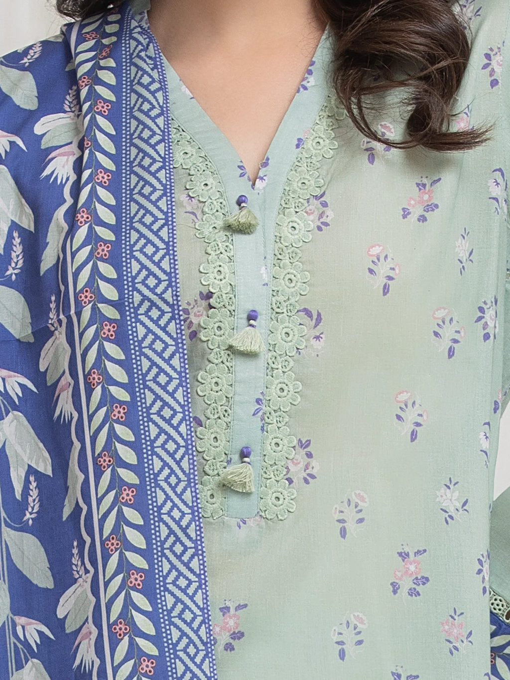 Printed Lawn Suit - EWU6A1-36765-3P