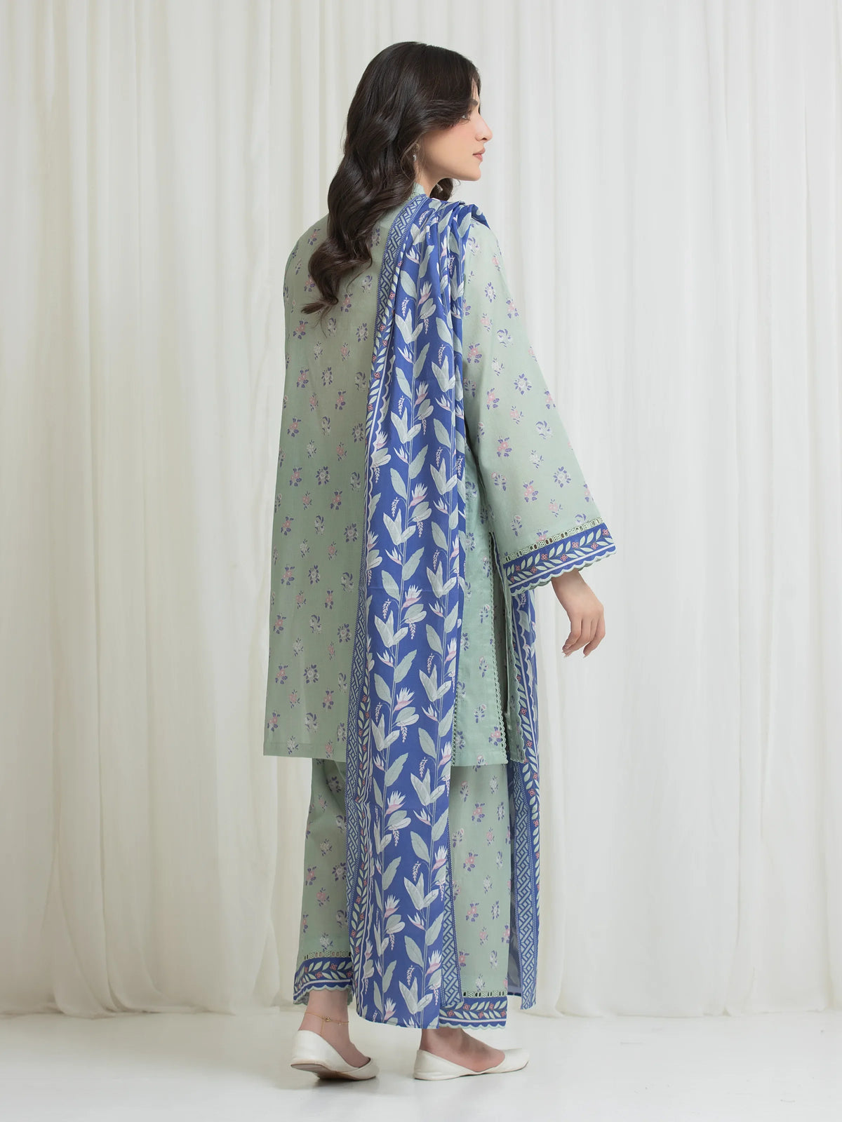 Printed Lawn Suit - EWU6A1-36765-3P