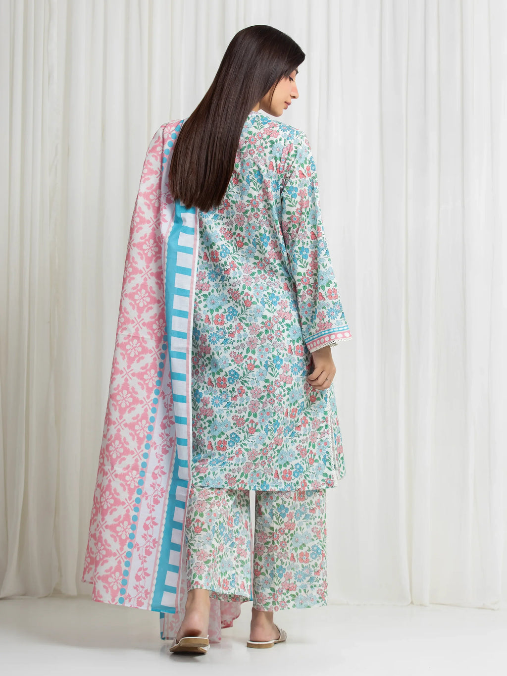 Printed Lawn Suit - EWU6A1-36771-3P