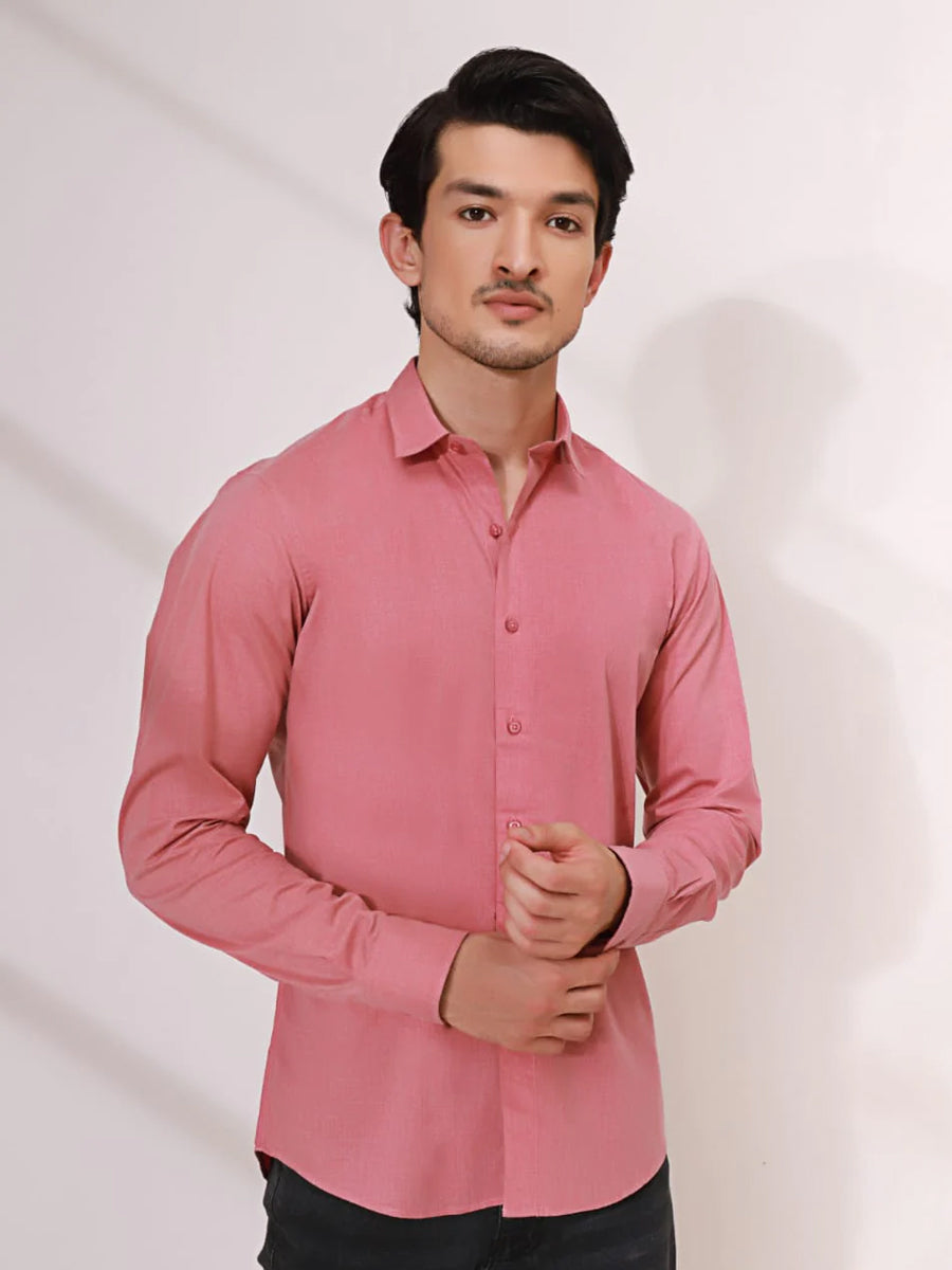 Men's Pink Full Sleeve Casual Shirt - ACE 70129 (S21)