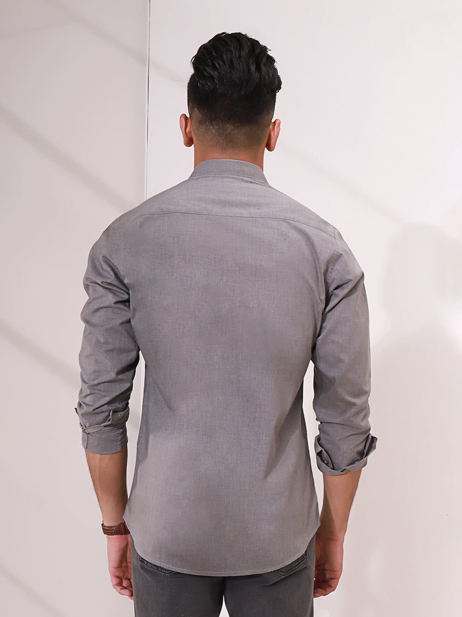 Men's Grey Full Sleeve Casual Shirt - ACE 70127 (S21)