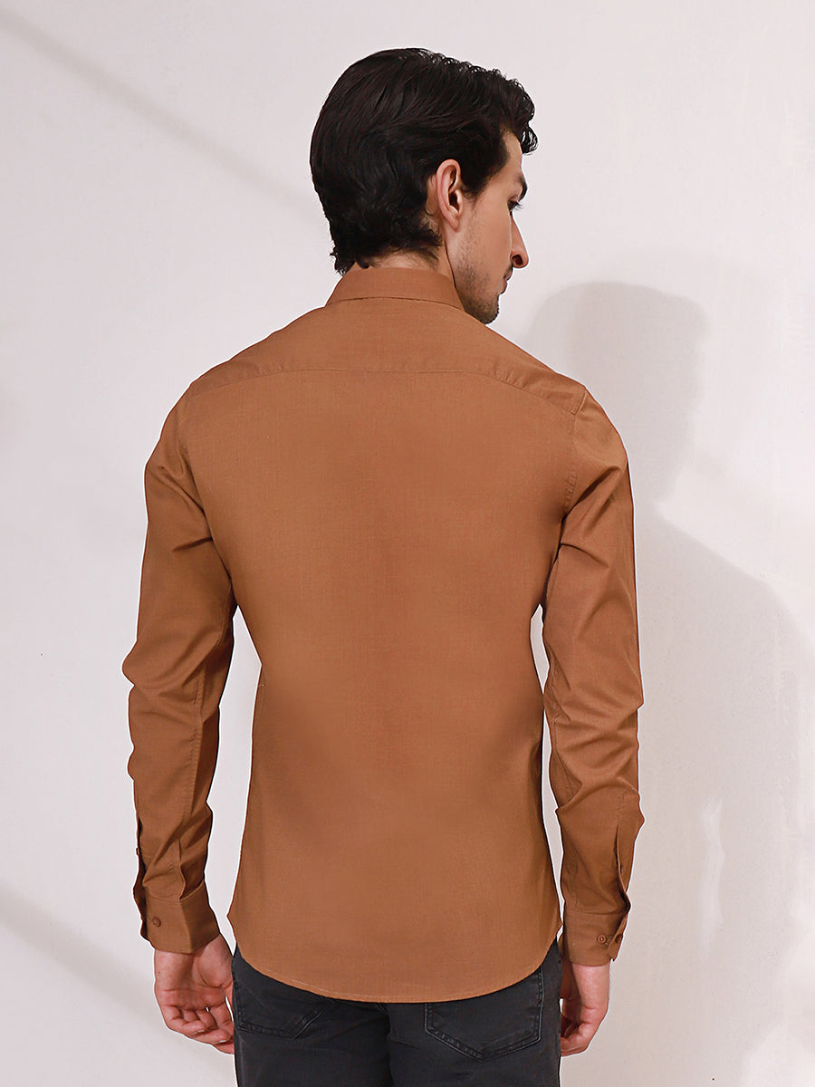 Men's Brown Full Sleeve Casual Shirt - ACE 70124 (S21)
