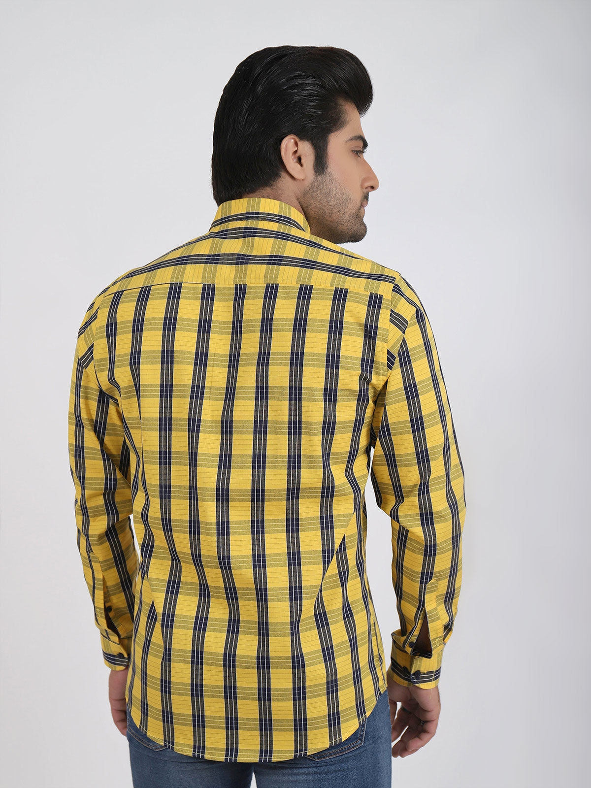 Men's Yellow Full Sleeve Casual Shirt - ACE 70003 (W19)