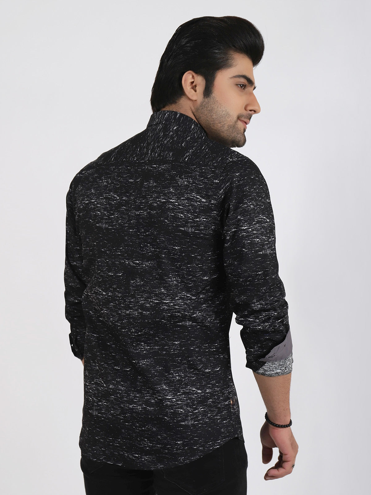 Men's Black Full Sleeve Casual Shirt - ACE 70028 (W19)
