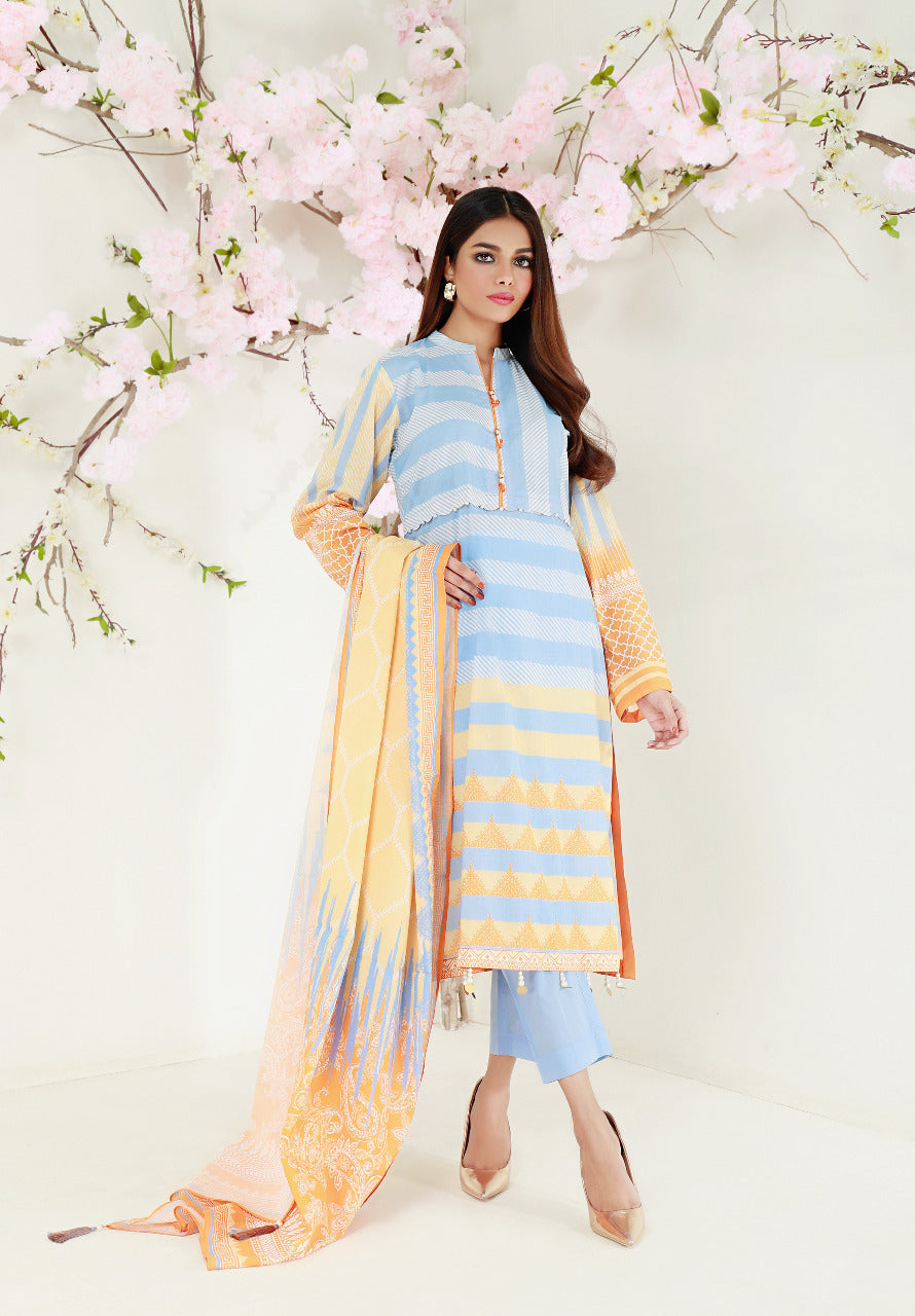 ACE 11057 (S21) Unstitched Printed Lawn 3 Piece