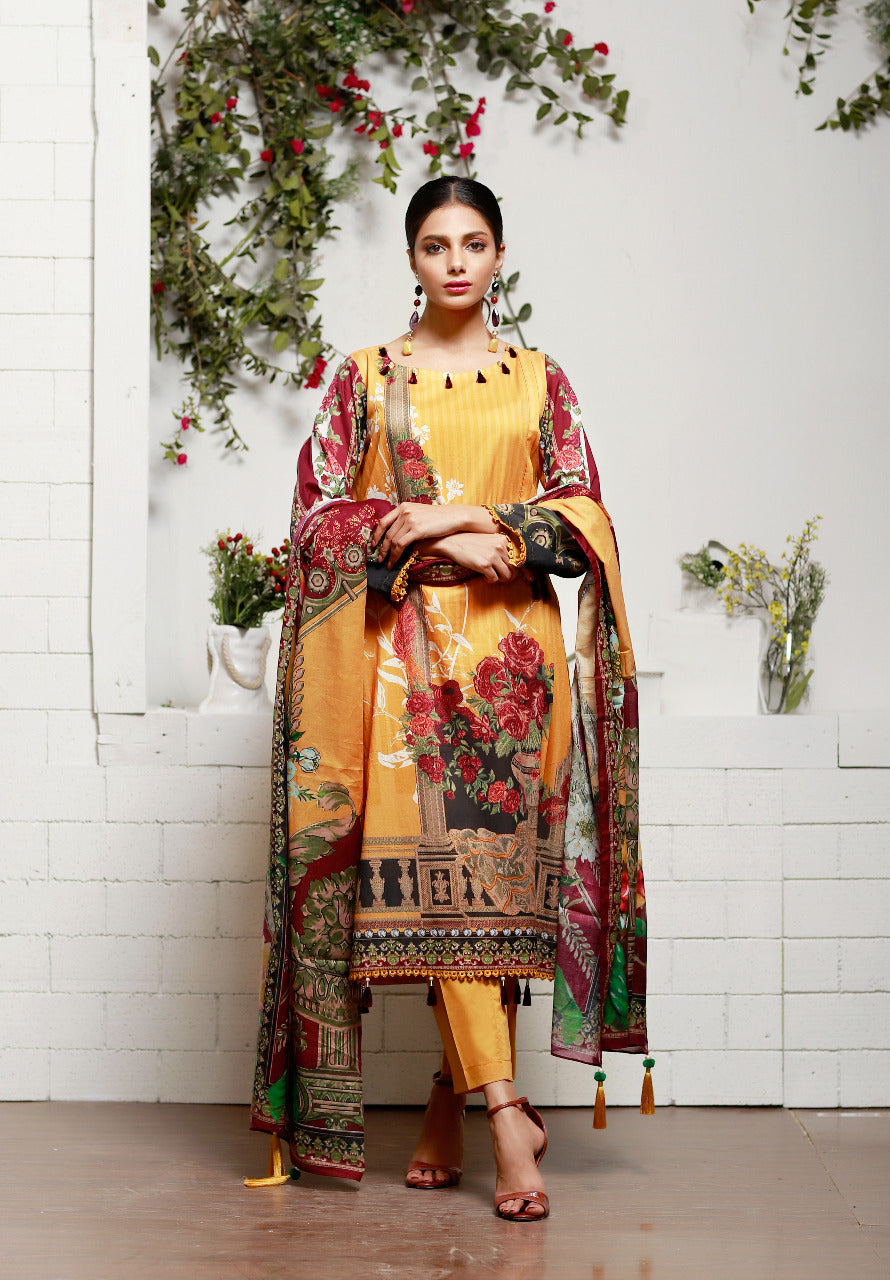 ACE 11081 (S21) Unstitched Printed Lawn 3 Piece