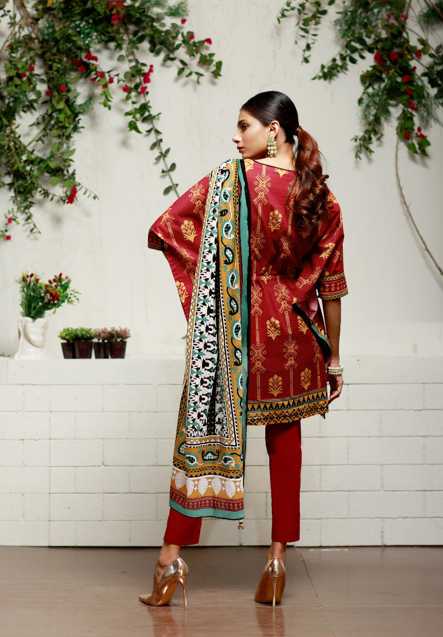 ACE 11095 (S21) Unstitched Printed Lawn 3 Piece