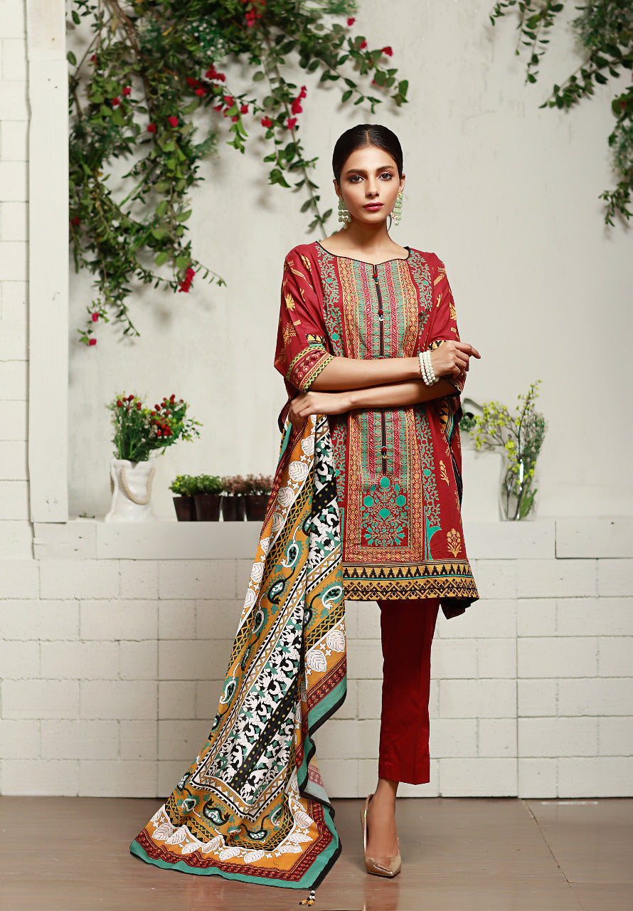 ACE 11095 (S21) Unstitched Printed Lawn 3 Piece