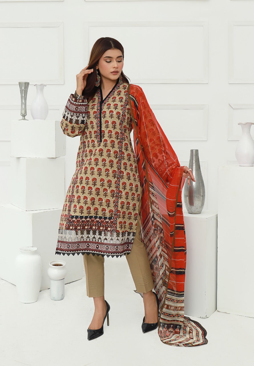 ACE 12067 (S21) Unstitched Embroidered Lawn 3 Piece