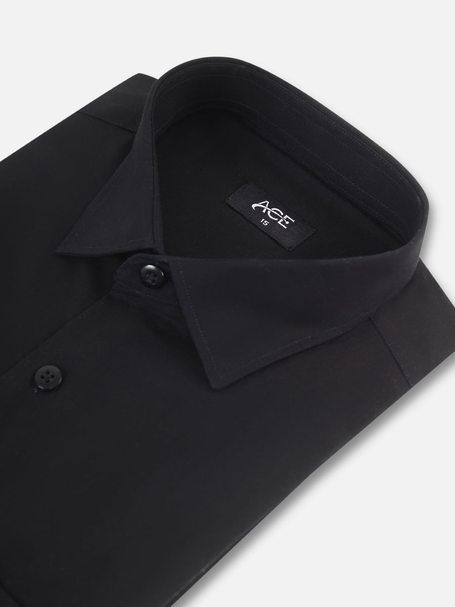 Men's Black Full Sleeve Formal Shirt - AMTFSS22-004