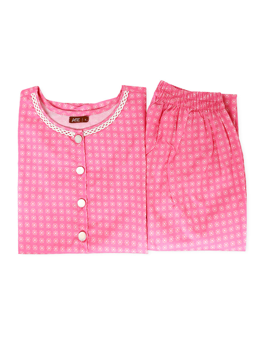 Women's Pink Night Suit - A-WNSS22-005