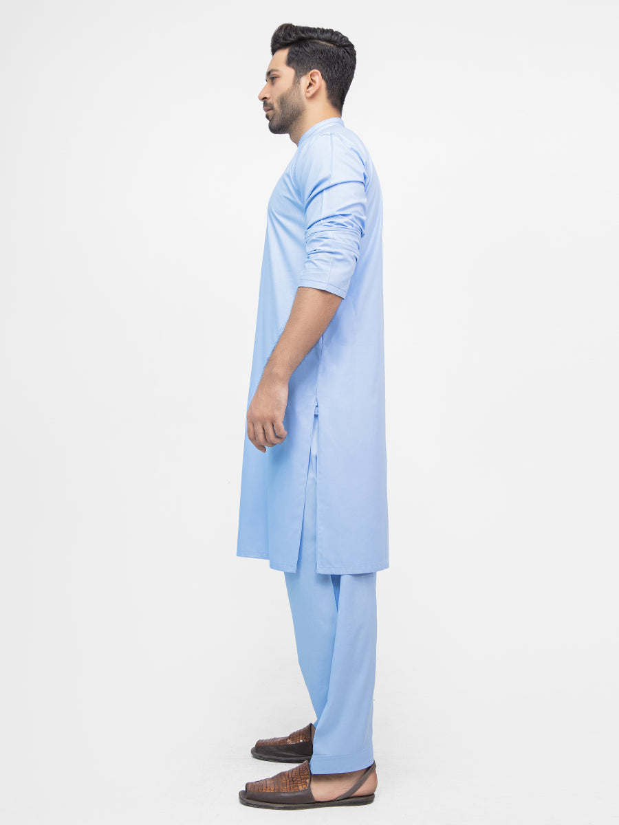Men's Blue Shalwar Kameez - AMTKSS22-010