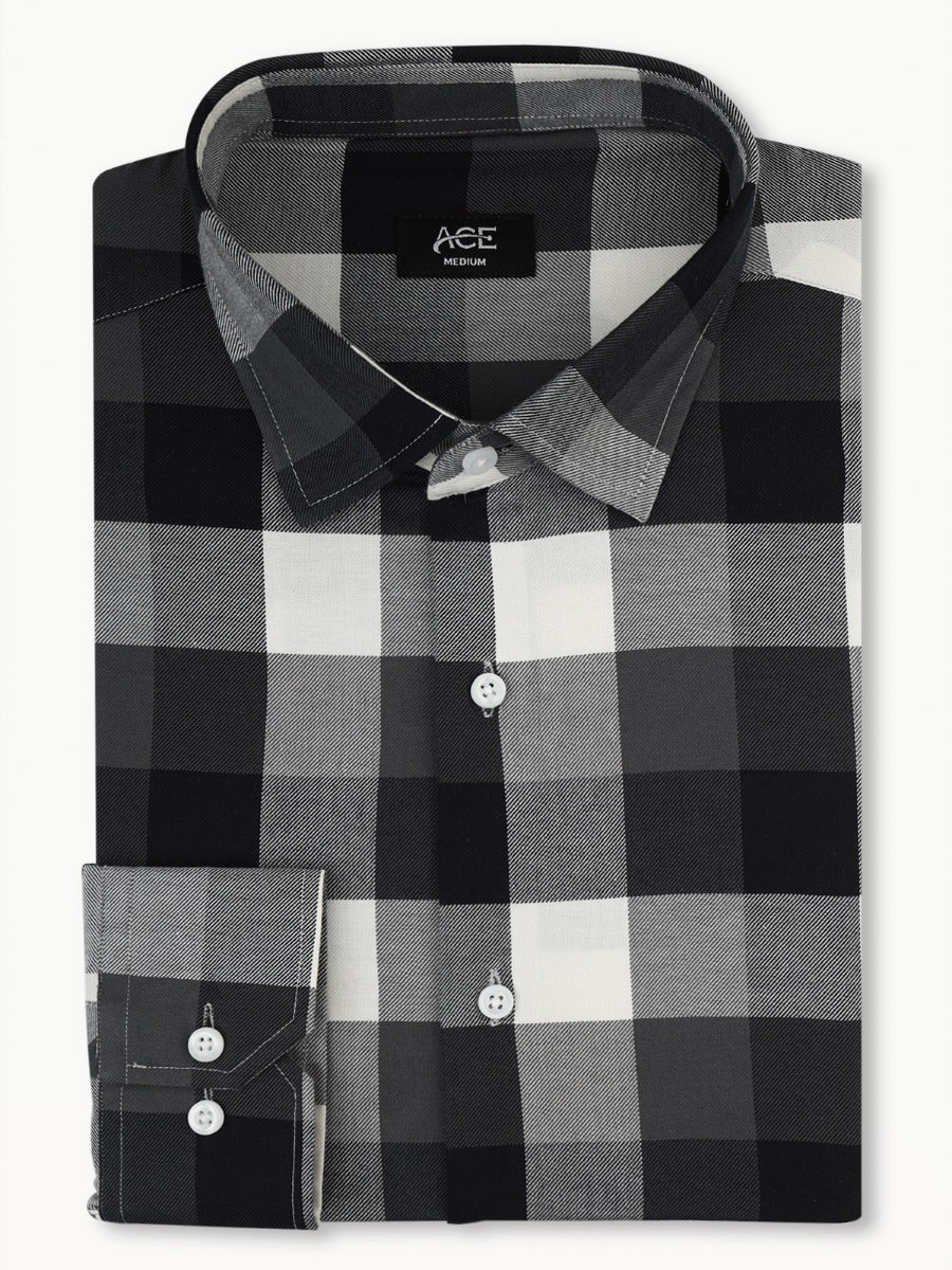 Men's Grey Full Sleeve Casual Shirt - AMTCSS22-084