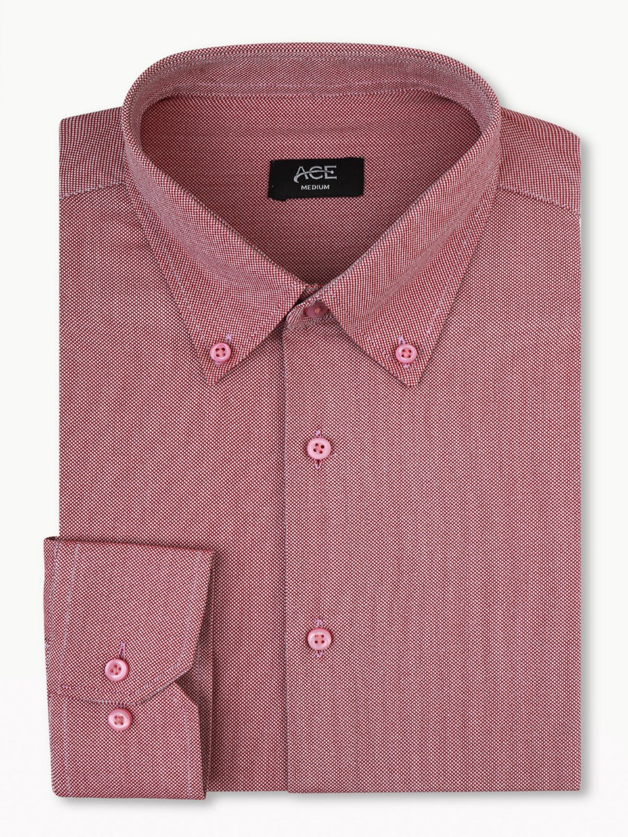 Men's Pink Full Sleeve Casual Shirt - AMTCSS22-086