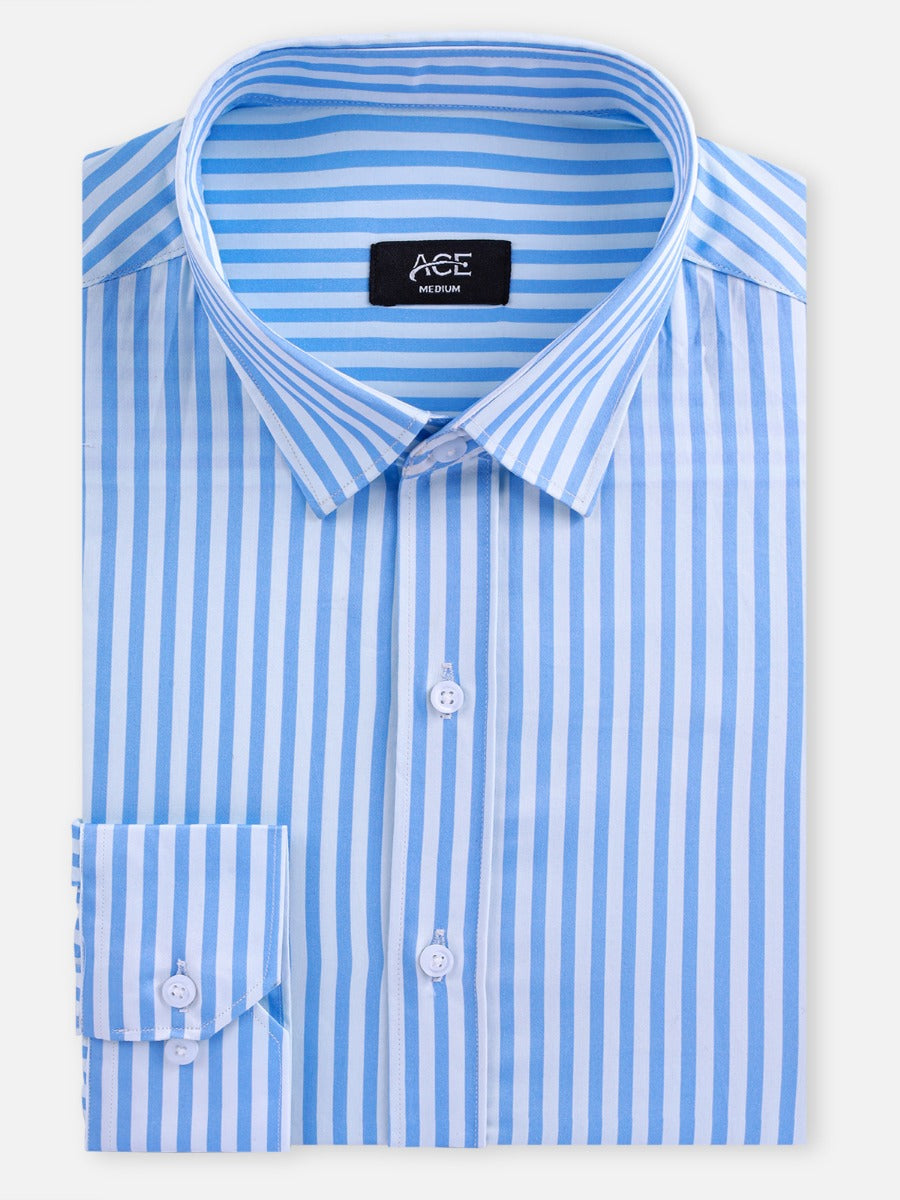 Men's Blue Full Sleeve Casual Shirt - AMTCSW21-063