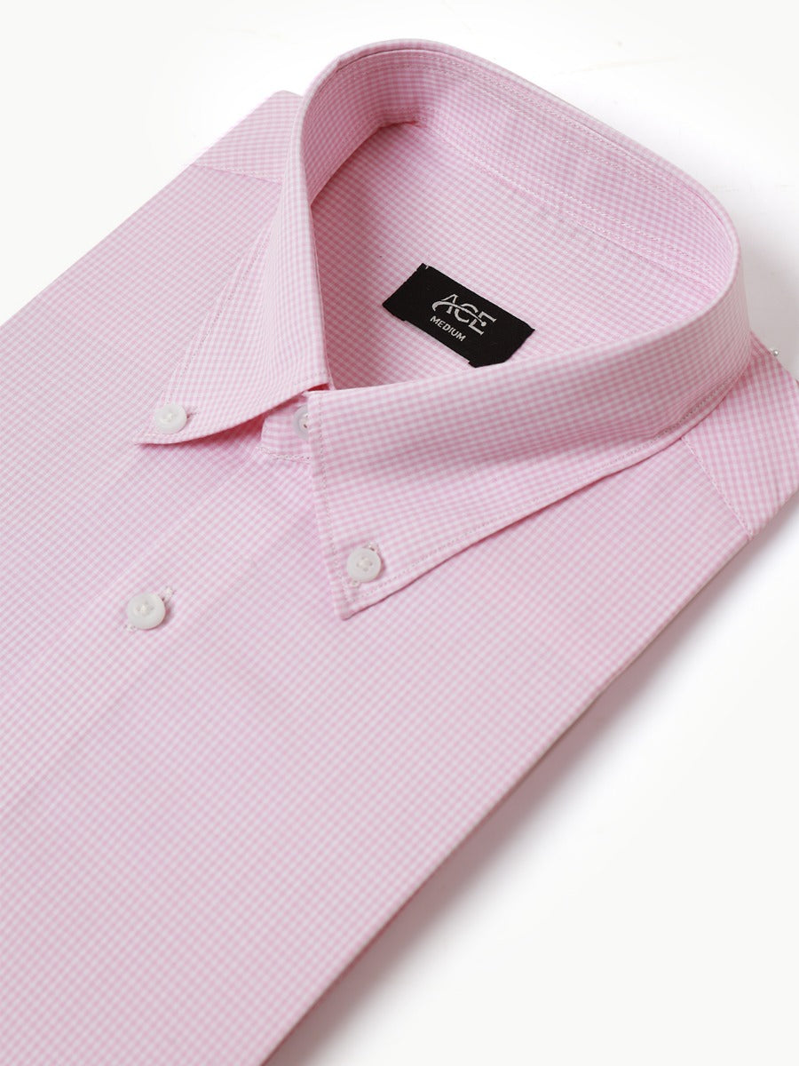 Men's Pink Full Sleeve Casual Shirt - AMTCSS22-078