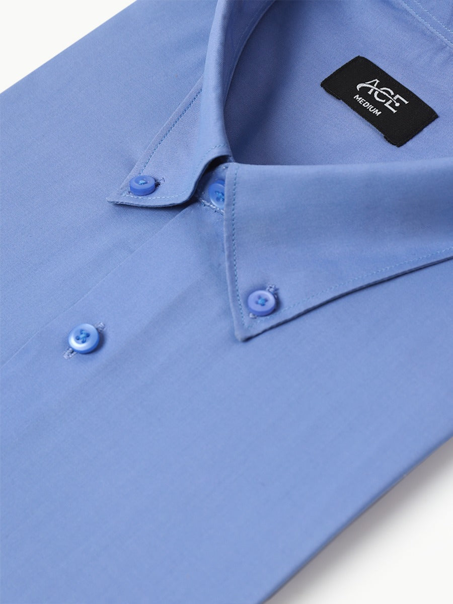 Men's Blue Full Sleeve Casual Shirt - AMTCSS22-087