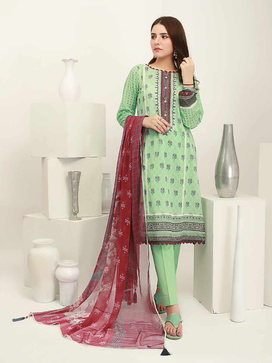 ACE 12055 (S21) Unstitched Embroidered Lawn 3 Piece
