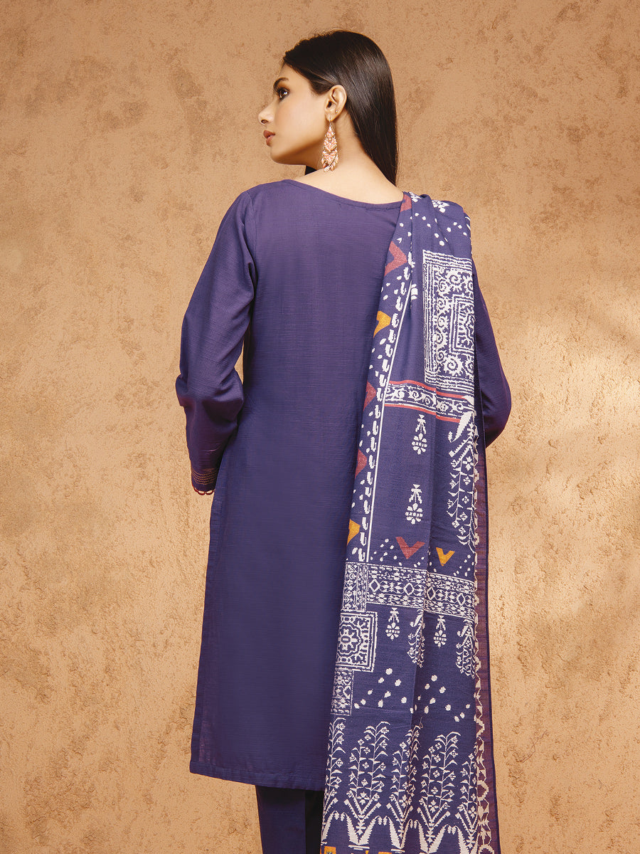 ACE 12153 (W21) Unstitched Embroidered Khaddar 3 Piece