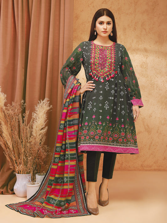 ACE 12208 (W21) Unstitched Embroidered Viscose 3 Piece