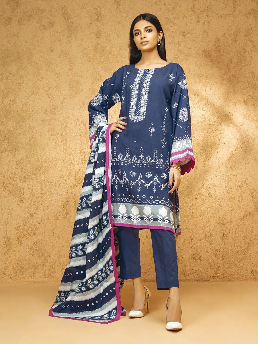 ACE 12226 (W21) Unstitched Embroidered Viscose 3 Piece