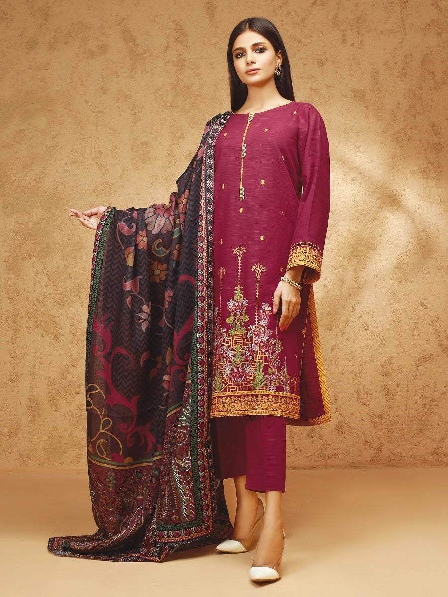 ACE 12233 (W21) Unstitched Embroidered Twill 3 Piece