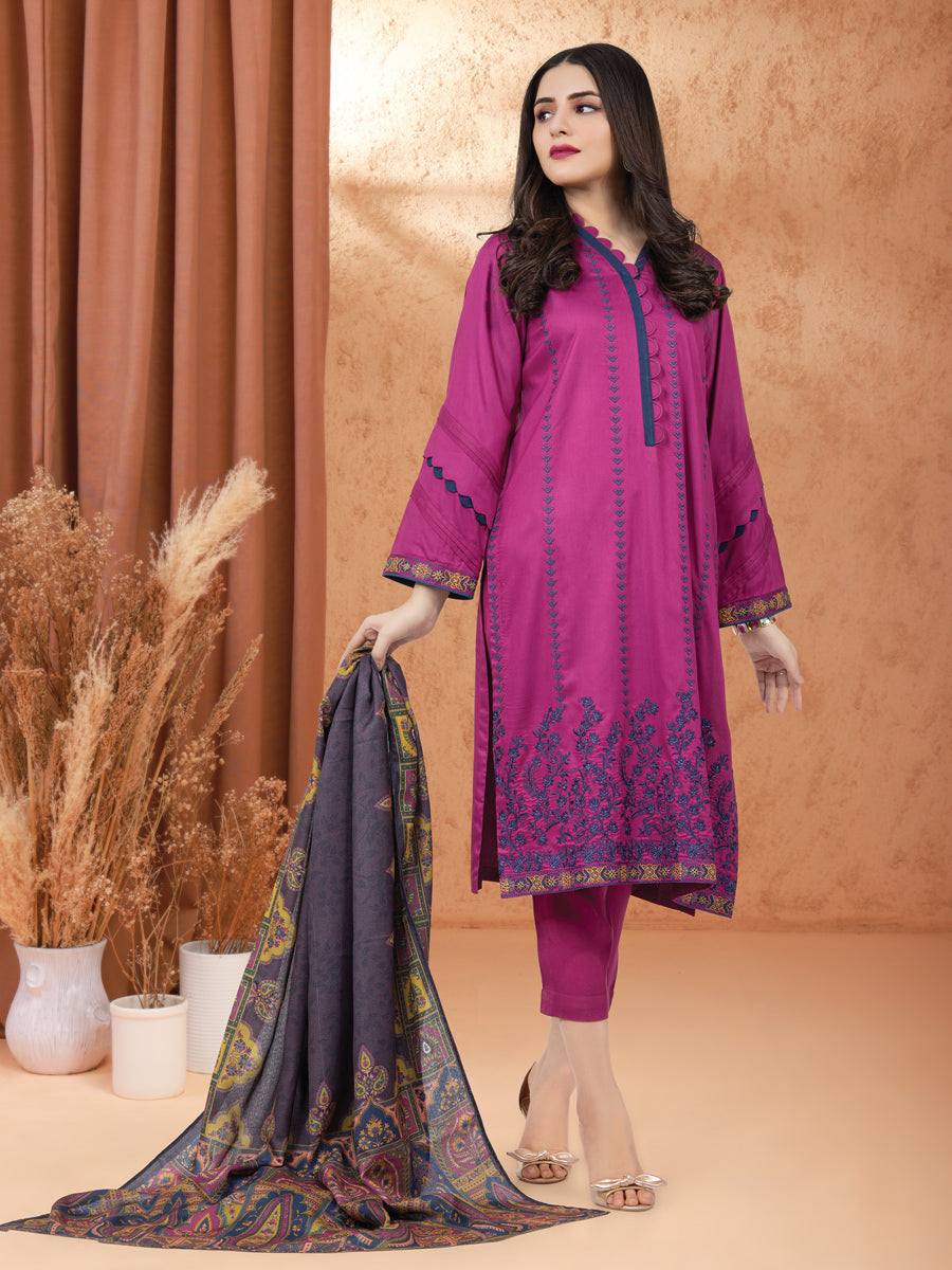 ACE 12236 (W21) Unstitched Embroidered Twill 3 Piece