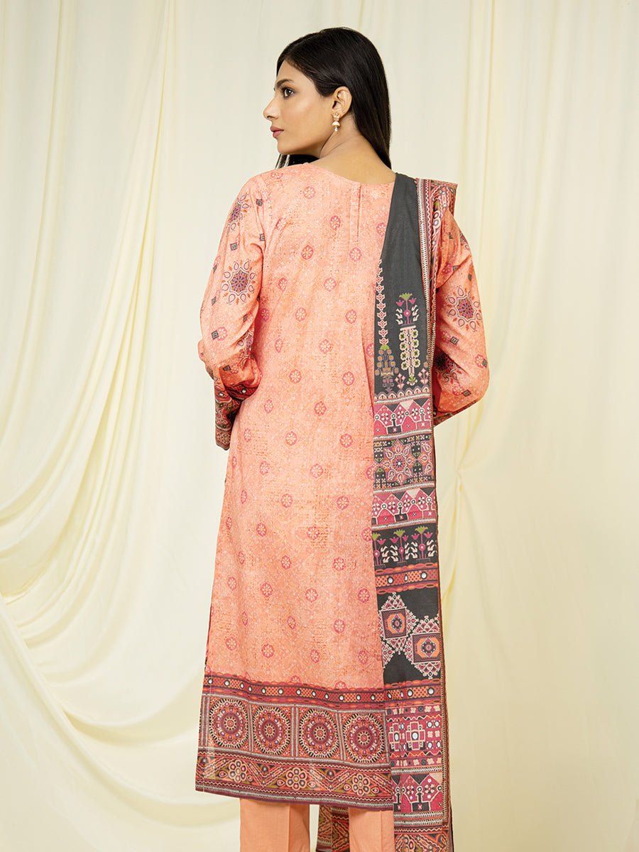 A-WU3PS22-025 Unstitched Printed Lawn 3 Piece