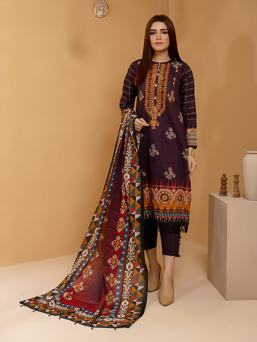 ACE 12076 (W21) Unstitched Embroidered Cambric 3 Piece