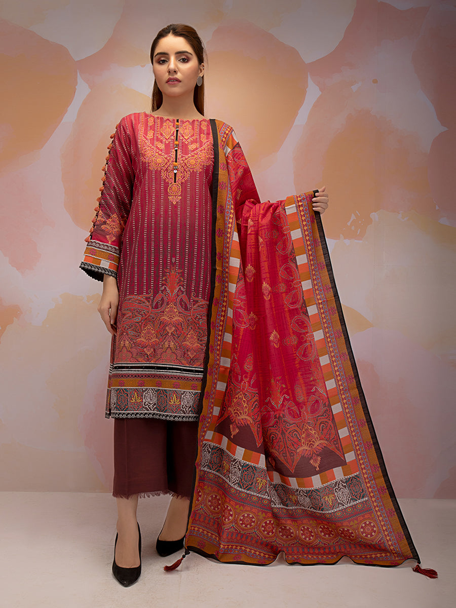 ACE 12094 (W21) Unstitched Embroidered Khaddar 3 Piece