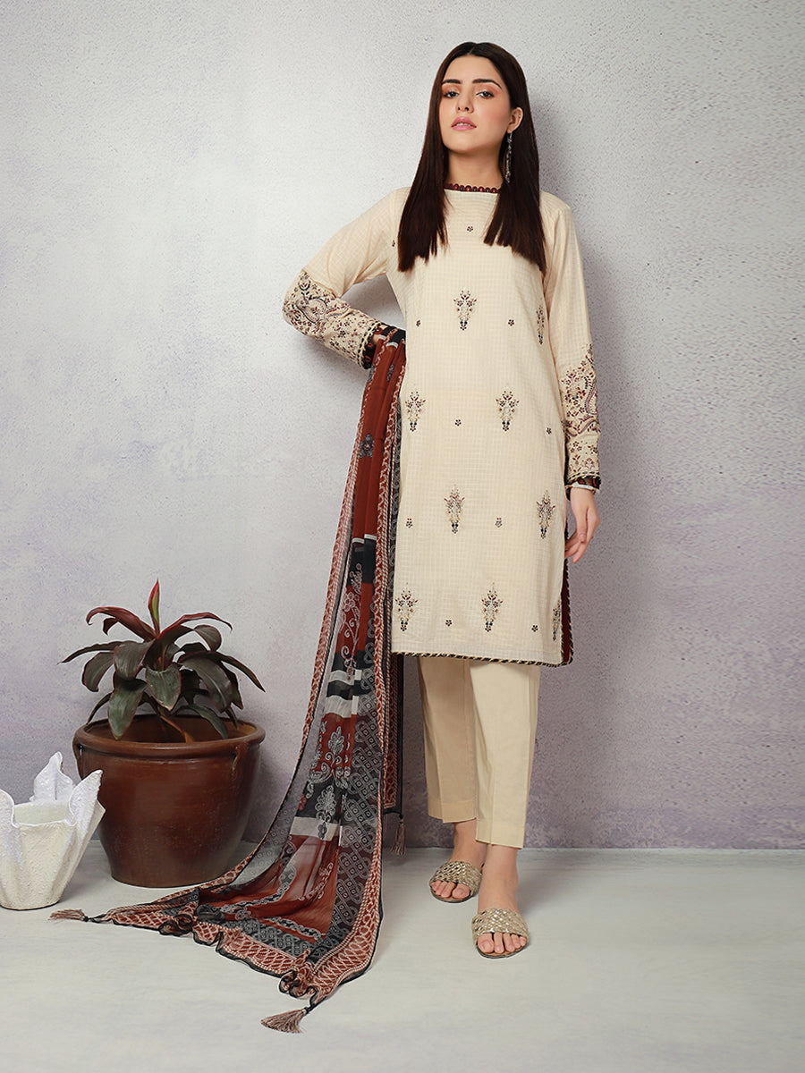 ACE 12083 (W21) Unstitched Embroidered Jacquard 3 Piece