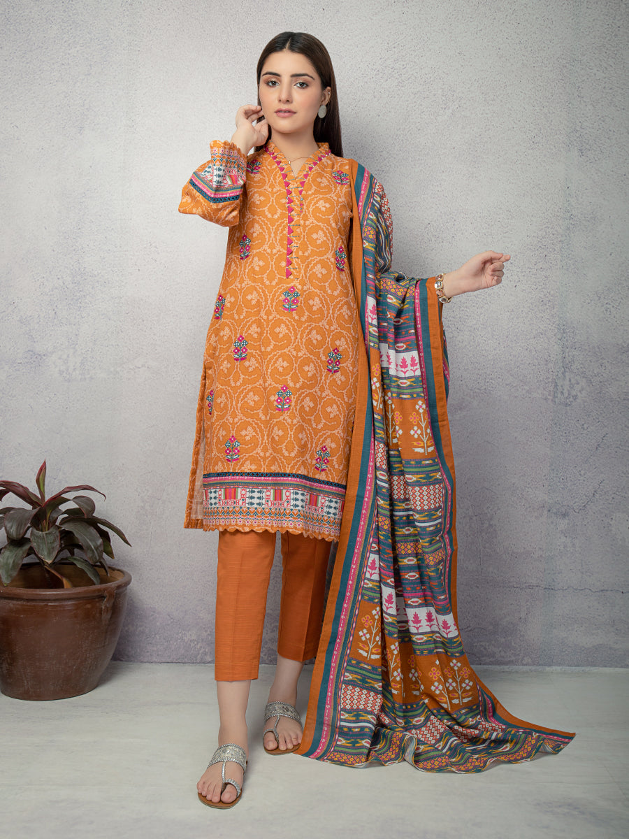 ACE 12129 (W21) Unstitched Embroidered Khaddar 3 Piece