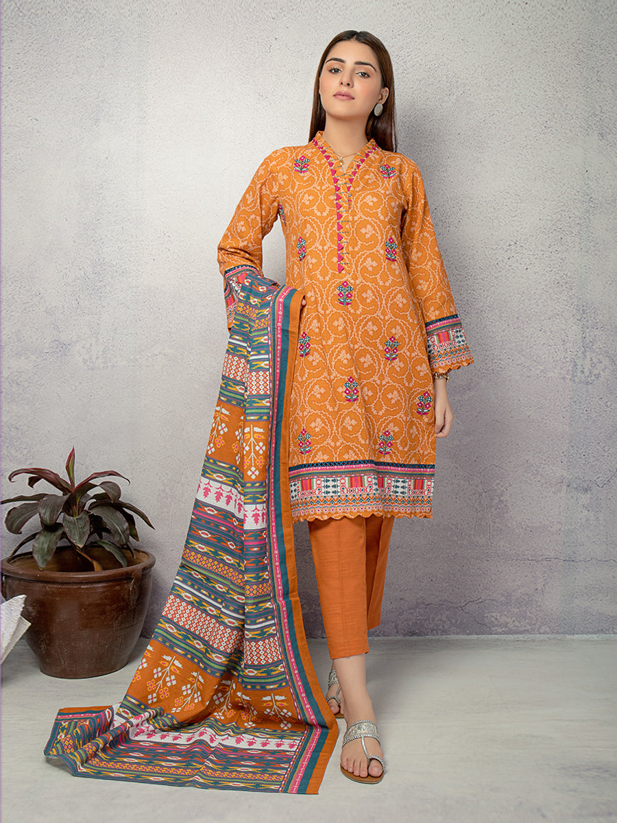ACE 12129 (W21) Unstitched Embroidered Khaddar 3 Piece