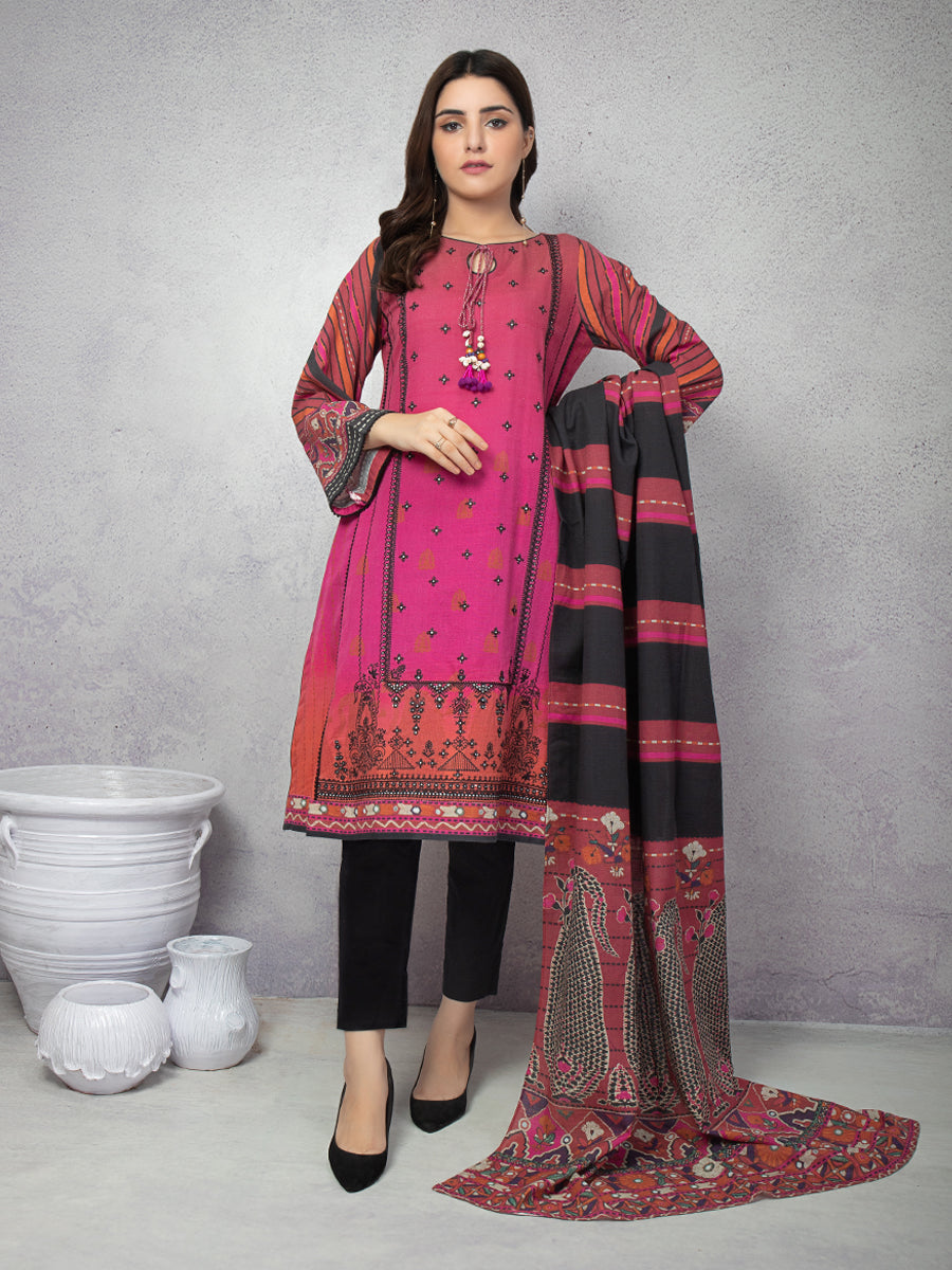 ACE 12109 (W21) Unstitched Embroidered Khaddar 3 Piece