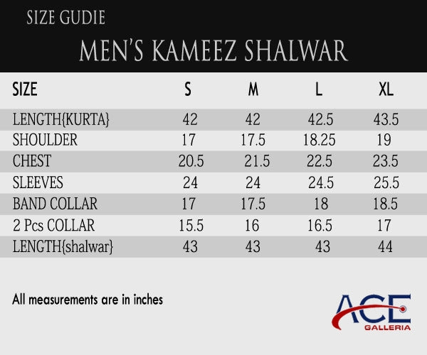 Men's Blue Shalwar Kameez - ACE 60076D (W20)