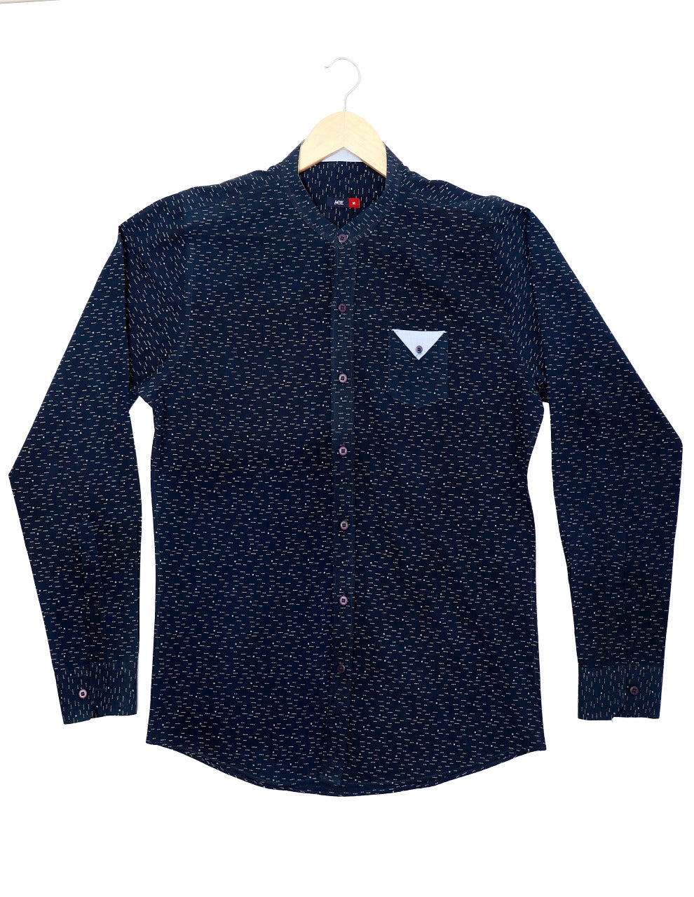 Men's Navy Blue Full Sleeve Casual Shirt - ACE 70060 (S20)