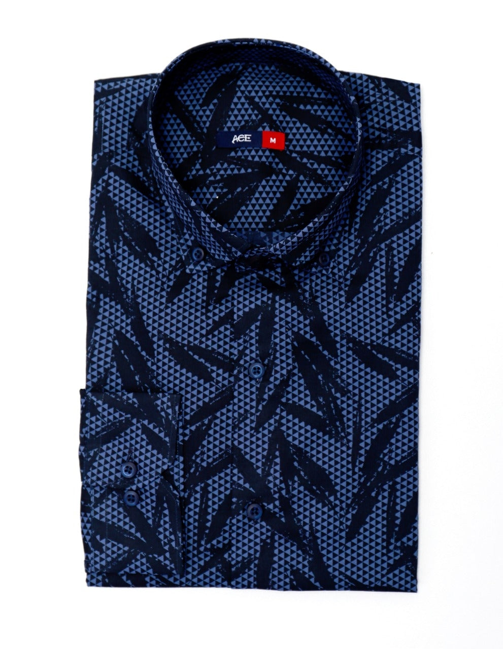 Men's Blue Full Sleeve Casual Shirt - ACE 70066 (S20)