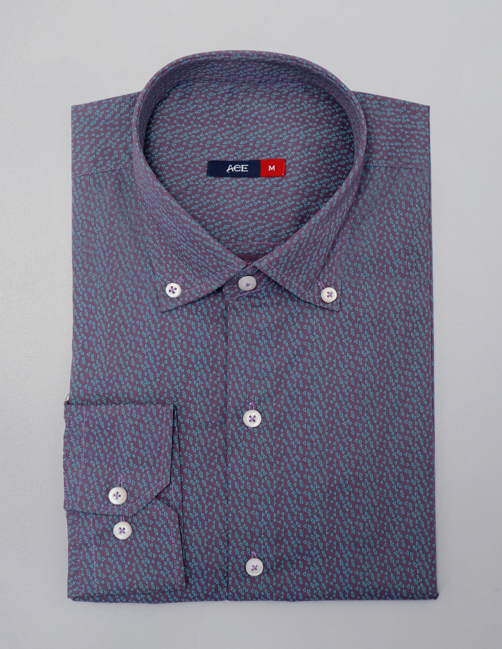 Men's Purple Full Sleeve Casual Shirt - ACE 70082 (S20)